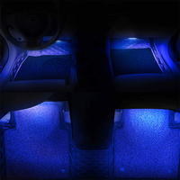 Lumière ambiante pour voiture à 72/48/36 LED RGB avec prise USB, bande lumineuse intérieure automobile, barre de décoration, télécommande/contrôle vocal