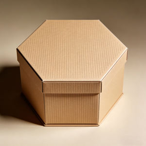OEM milieuvriendelijke, stevige, hexagonale cadeauverpakking van kunstpapier & karton met magneetsluiting en gepersonaliseerde bedrukking - Product Image 1