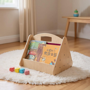 Étagère à livres éducative et robuste pour tout-petits, bibliothèque pour la lecture et l'apprentissage des jeunes enfants, présentoir pour chambre d'enfant ou salle d'étude avec design - Product Image 3