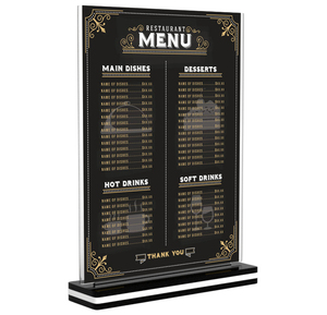 Double Side A4 Bảng menu hàng đầu thẻ hiển thị nhựa AD giữ dấu hiệu Pop chủ K-6029 - Product Image 2