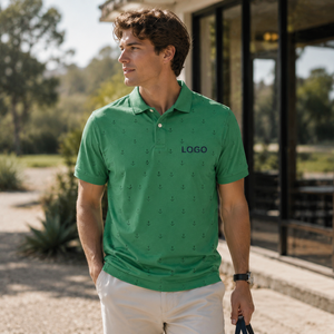 Polo de Golf Personalizado para Hombre, con Diseño Jacquard de Puntos, Transpirable, para Club de Campo, Estilo Casual de Negocios, Marca Privada, OEM - Product Image 1
