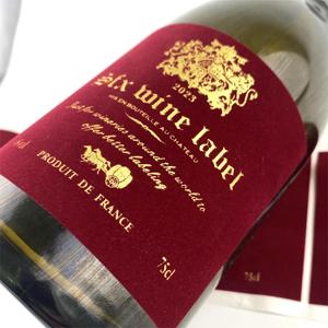 Luxury Velvet Sticker <strong>Labels</strong> Roll Adhesive Sticker Wine <strong>Label</strong> Custom Flocking StickerWine Perfume Bottle Gold Foil <strong>Embossing</strong> - Product Image 5