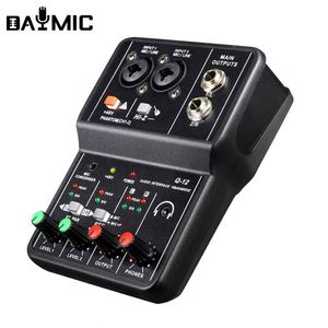 Mini console de mixage audio 2 canaux, enregistrement sonore USB, console de mixage sonore USB, alimentation fantôme 48V, console de mixage audio - Product Image 4