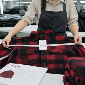 Camicia Giacca Oversize Personalizzata per Donna, in Flanella Rossa e Nera a Quadri Buffalo, Maniche Lunghe con Tasche sul Petto, Taglie dalla S alla 5XL, Autunno - Product Image 4