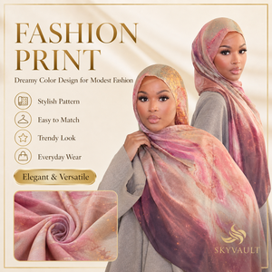 Hiyab Modal Estampado Tejido de Diseño Premium 2026 - Chal Transpirable y Ligero para Mujer - Para la Oración Diaria - Product Image 4