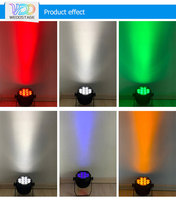 Luz LED DMX512 IP65 Resistente al Agua, 12x18W RGBWA+UV CRI90, con Batería, 16.7 Millones de Colores, 7/12 Canales DMX, para Fiestas, Bares, Bodas, Conciertos, Exteriores