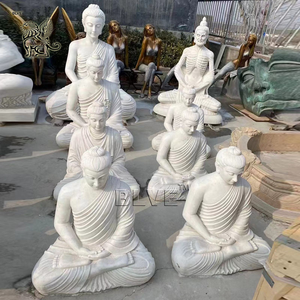 Statue de <span class=keywords><strong>Bouddha</strong></span> en marbre blanc grandeur nature, sculptée à la main, <span class=keywords><strong>pour</strong></span> la méditation Dhyana Mudra, sculpture bouddhiste <span class=keywords><strong>pour</strong></span> la décoration de temple et de <span class=keywords><strong>jardin</strong></span> - Product Image 6