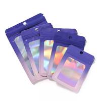 Sachets d'emballage alimentaire jetables refermables à fermeture éclair, résistants à l'humidité, pour animaux de compagnie, 3,5g 7g 14g 28g, pochettes en papier verticales avec fenêtre transparente