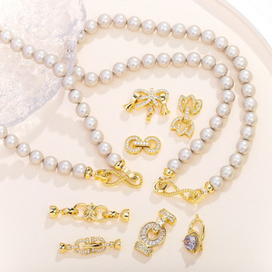 Pearl Necklace Clasp Accessories Universal Buckle For Diy <b>Bracelets</b> And Sweater Chains Metal Plating Jewelry Findings - Product Image 1