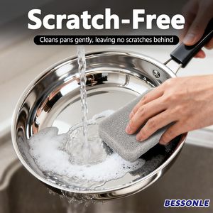 Di alta qualità durevole Silicone piatto spugna filtro schiuma materiale Scrub spugna per la pulizia della cucina - Product Image 5