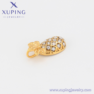 A00769662 Xuping Perhiasan Disesuaikan Lucu dan Karakteristik 24K Seri Buah Berlapis Emas Liontin Berlian Nanas - Product Image 3