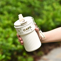 Gobelets isothermes en acier inoxydable 316 de 420 ml, anti-fuite, avec double couvercle, mug de voyage pour café, logo personnalisé