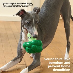 Juguete Masticable para Perros con Sabor a Manzana, Mangostán, Brócoli y Naranja, Resistente a Mordidas, con Sonido, para Aliviar el Aburrimiento, en Gel, para Perros Pequeños - Product Image 4