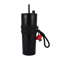 Mug à café isotherme classique personnalisé en acier inoxydable avec couvercle et poignée, double paroi sous vide, anti-fuite, pour le camping et les boissons froides