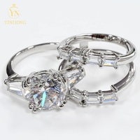 Bague de fiançailles de mariage personnalisé ovale cubique bague de fiançailles en argent 925 Moissanite bague de fiançailles pour les femmes