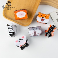 Vente en gros usine : Pince à cheveux griffe pour femmes, motif animaux de dessin animé mignons (lapin, chiot), pour coiffures chignon ou queue de cheval, avec logo personnalisé