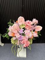 Boule de fleurs en soie de haute qualité Couleurs chaudes Centre de table de mariage Offre Spéciale décorations de mariage