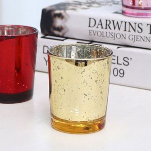 Tarro de cristal electrochapado con puntos de estrella, superventas, con varilla, soporte vacío para velas aromáticas DIY para Navidad - Product Image 4