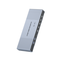 Commutateur KVM HDMI2.1 manuel 8K60Hz à 4 ports avec hub USB3.0 à 4 ports, bouton de panneau et contrôleur de bureau