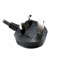 İngiliz standart fiş BSI 3 pin şebeke fişi giriş h05vv-f 3g1.0mm2 Iec320 c5 Mickey Mouse İngiltere fiş kablosu güç kablosu 3 pin güç c