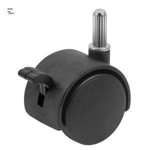 Roulettes jumelles en plastique nylon noir de 1.5 pouces 40 mm Roulettes pour meubles - Product Image 2