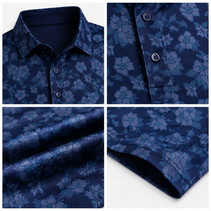 Polo de golf personnalisé pour homme, imprimé floral, performance, imprimé intégral, respirant, extensible, séchage rapide, OEM ODM, marque privée - Product Image 3