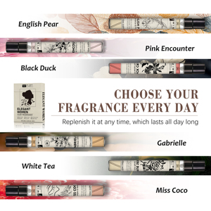 Parfum pour cheveux et corps <span class=keywords><strong>Gabrielle</strong></span> 12ml*6 pièces Contient de l'huile essentielle avec un parfum romantique luxueux et durable Pack portable en spray - Product Image 4