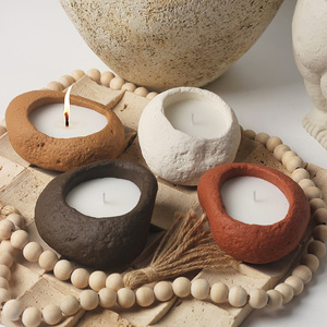 Bougie parfumée artisanale créative transfrontalière en cire de sable colorée et ciment, en forme de <span class=keywords><strong>galet</strong></span>, pour l'artisanat et la décoration intérieure - Product Image 1
