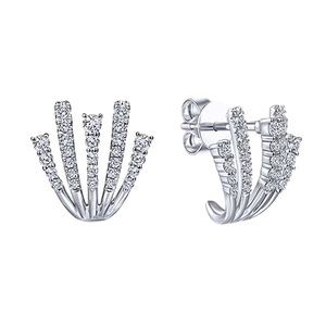 Orecchini a Clip a Forma di Artiglio per Donne, con Accenti di Cristalli, Accessori di Moda - Product Image 2