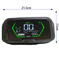 Écran LCD universel de haute qualité pour scooter/vélo électrique, couleurs vives, haute visibilité, matériau plastique vert et noir