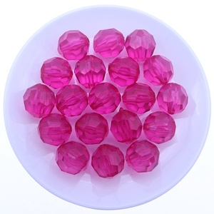 Rentay AFB003 16mm <strong>Black</strong> <strong>Round</strong> 32 Faceted Acrylic <strong>Beads</strong> for Kids Necklace Making - Product Image 6