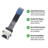 Cable de Extensión para Tarjetas SD y TF, Adaptador Flexible de Cinta Plana para Lector de Tarjetas de Memoria de Cámara