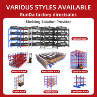 Étagères à palettes sélectives en acier robuste à 5 niveaux pour système de stockage de pneus en entrepôt avec barre de support pour la gestion des palettes