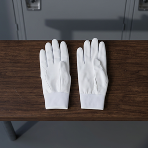 ถุงมือตีเบสบอลหนังสีขาวสำหรับผู้ใหญ่ ถุงมือตีซอฟต์บอลแบบเต็มนิ้ว ถุงมือฝึกซ้อมกีฬา อุปกรณ์สำหรับผู้เล่นฝึกซ้อม - Product Image 3