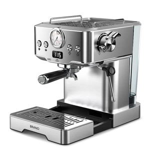 <span class=keywords><strong>Cafetera</strong></span> <span class=keywords><strong>semiautomática</strong></span> de 20 bares de acero inoxidable de 58MM, máquina de capuchino Latte con tanque de agua extraíble de 1,8 l para Hotel doméstico - Product Image 1