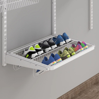 Porte-vêtements suspendu moderne à un seul niveau pour gain de place, idéal pour salle de bain, salon, buanderie – Rangement DIY pour vêtements, pantalons et chaussures
