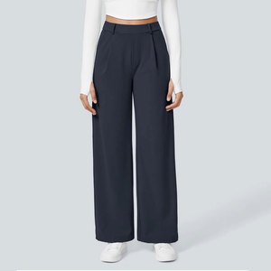 <span class=keywords><strong>Pantaloni</strong></span> da Completo Vintage da <span class=keywords><strong>Donna</strong></span>, a <span class=keywords><strong>Vita</strong></span> <span class=keywords><strong>Alta</strong></span>, Larghi, Dritti, Stropicciati, con Tasche, per Ufficio, Sport all'Aperto e Tempo Libero - Product Image 1