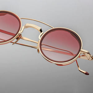 Sifierカスタムメンズレディースレトロラウンドメタルピンクレンズサングラス卸売ファッション高品質ラブ & ローズサングラス - Product Image 4