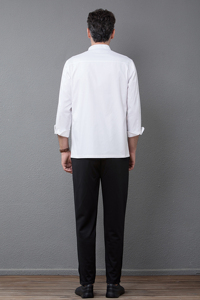 Button Short Sleeve Polyester/Cotton Canvas <b>Chef</b> Coat Hotel Restaurant Kitchen Professional Uniform <b>Top</b> - Product Image 5