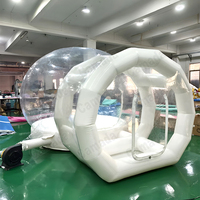 Maison à bulles gonflable en PVC avec plate-forme de saut Ballons gonflables transparents Dôme Tente Matelas gonflable pour enfants
