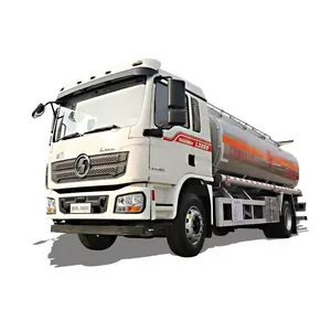 China Shacman carbon steel 4*2 10 ton mobile petrol station trucks oil diesel fuel bowser tanker truck with cheap price for sale