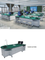 Table de laboratoire de biologie et de chimie moderne personnalisable avec surface Chemguard, comptoir de laboratoire, banc d'expérimentation pour étudiants, vente en gros pour hôpitaux et écoles