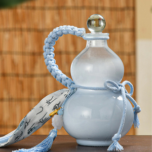 Bouteille <span class=keywords><strong>en</strong></span> <span class=keywords><strong>verre</strong></span> de <span class=keywords><strong>gourde</strong></span> de célébrité Internet Bouteille de <span class=keywords><strong>thé</strong></span> au lait boisson colorée Bouteille de vin de <span class=keywords><strong>gourde</strong></span> de style ancien - Product Image 4