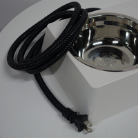 Gamelle de luxe à double trou à température constante avec revêtement en acier inoxydable pour chats et chiens – Gamelle d'hiver