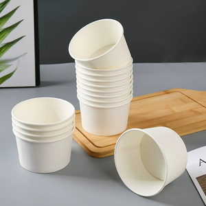 Bán buôn tùy chỉnh dùng một lần phân hủy sinh học kem ly phẳng hình cầu có nắp đậy thân thiện với môi trường lá vàng in ấn - Product Image 4