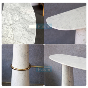Modern Design 100% Natural Stone Carrara White <b>Marble</b> <b>Console</b> <b>Table</b> Home Furniture for Hotel Villa Apartment Entrance Entryway - Product Image 2