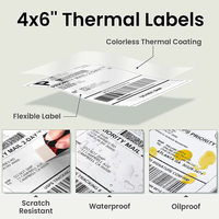 Autocollant adhésif Premium Thermal a6 4x6 Étiquettes d'expédition pour emballage