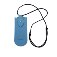 Étui à lunettes en cuir Étui à lunettes mince et portable Pochette porte-lunettes de voyage souple et légère avec tour de cou