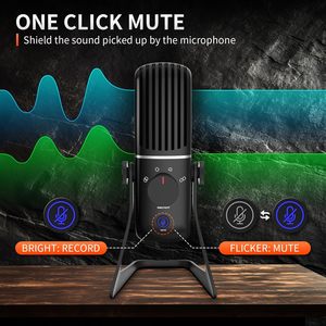 Micrófono de Condensador USB Profesional XTUGA X-4, Micrófono <span class=keywords><strong>Omnidireccional</strong></span> con Cable, Ideal para Grabación en Estudio, Calidad de Sonido Clara - Product Image 6