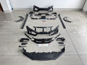 Kit carrozzeria per l'aggiornamento della conversione dell'auto con Spoiler posteriore della griglia del paraurti anteriore 2020 tipo R Look Bodykit per berlina Honda <span class=keywords><strong>Civic</strong></span> 2016-2020 - Product Image 1